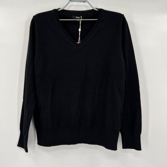 Quince Sweaters - Quince Women’s Black Australian Merino Wool V-Neck Sweater sz M NWT Long Sleeve